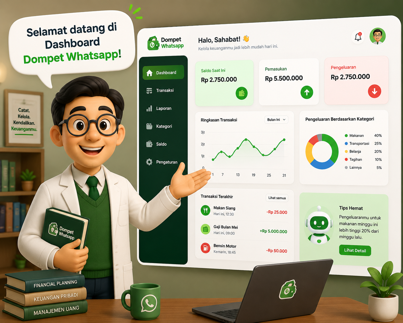 Selamat datang di Dompet WhatsApp
